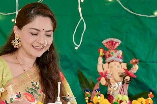 Sonalee Kulkarni talks about family’s eight-year Ganpati tradition, shares this year’s farmer-themed idol