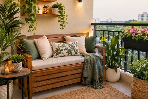 Balcony Bench Styling Ideas for a Cozy Outdoor Space