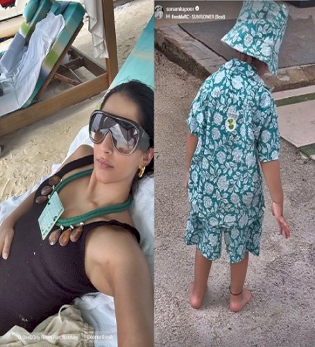 Sonam Kapoor shares glimpse of son Vayu playing from her Maldivian holiday