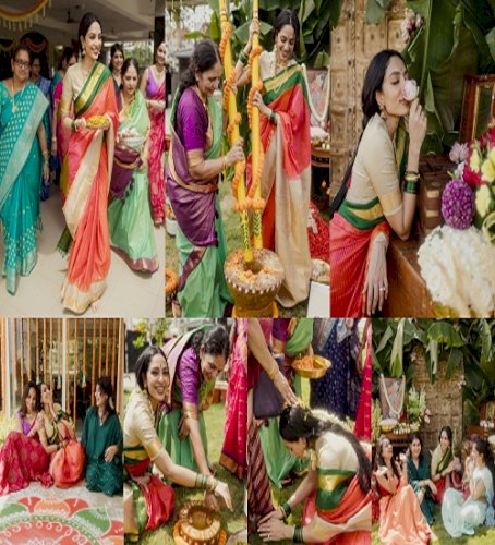 Sobhita Dhulipala flags off wedding festivities with Naga Chaitanya with Pasupu Danchadam ceremony