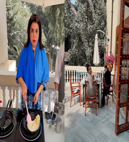 Farah Khan turns chef, cooks omelette for 'bhookas' Huma and Patralekhaa