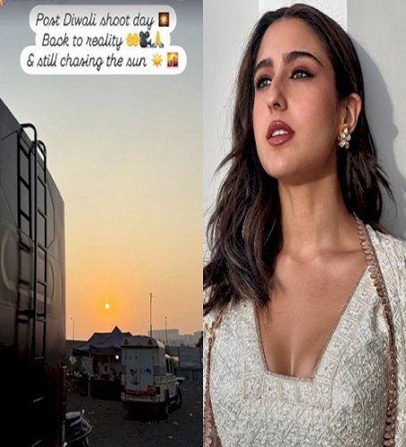 Sara Ali Khan is ‘back to reality’ with ‘post Diwali shoot day’