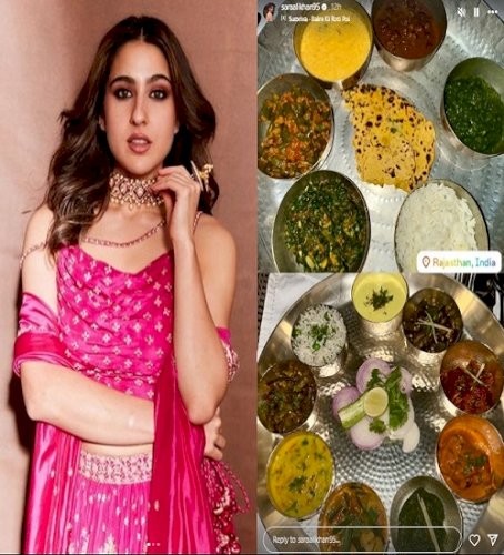 Sara Ali Khan chomps on drool-worthy Rajasthani thali