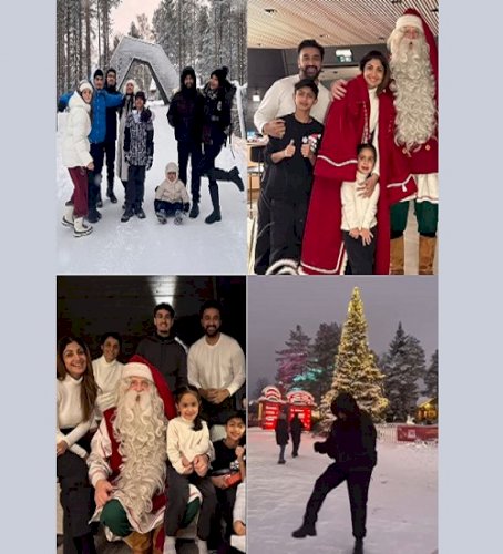 Shilpa Shetty, Raj Kundra celebrate Christmas with Punjabi spirit