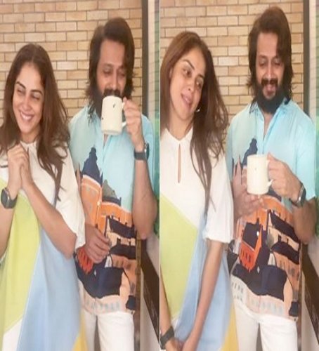 Genelia- Riteish Deshmukh enjoy ‘Christmas ki Chai’ in unique way