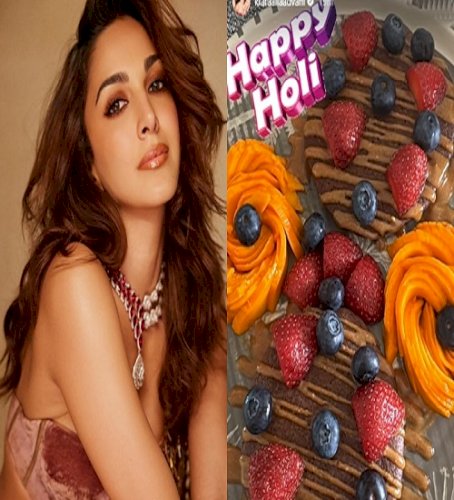 Kiara Advani begins her Holi morning on a sweet note