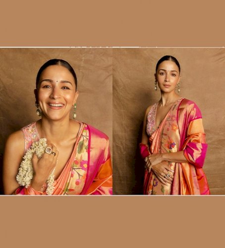 Alia Bhatt dazzles in her special Maharashtra Day-inspired look at Waves Summit 2025