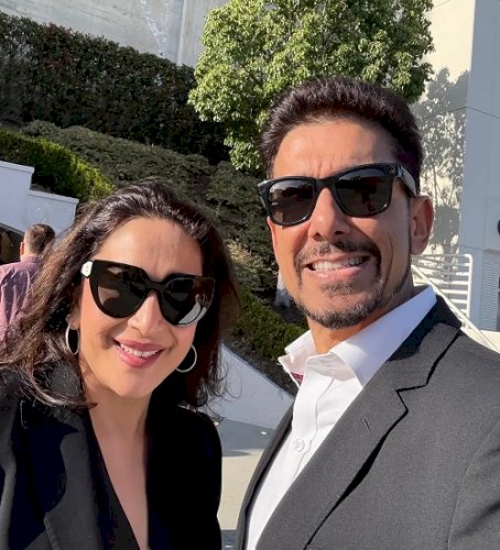 Madhuri Dixit attends son Arin's graduation with husband Dr Nene