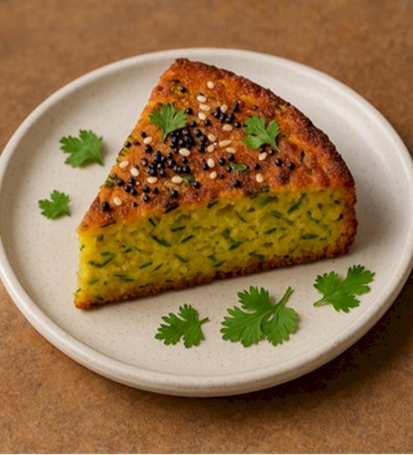 Savory Handvo with Mustard Tempering