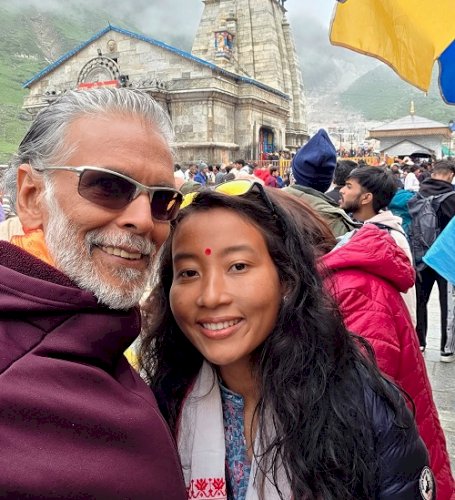 Milind Soman enjoys the beautiful journey to Kedarnath with wife Ankita Konwar
