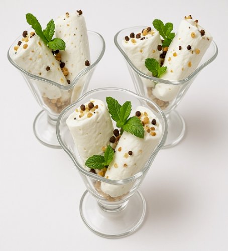 Rolled Ice Cream Delight with Mint