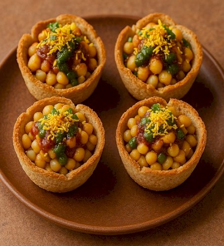 Chaat in Bread Cups Recipe