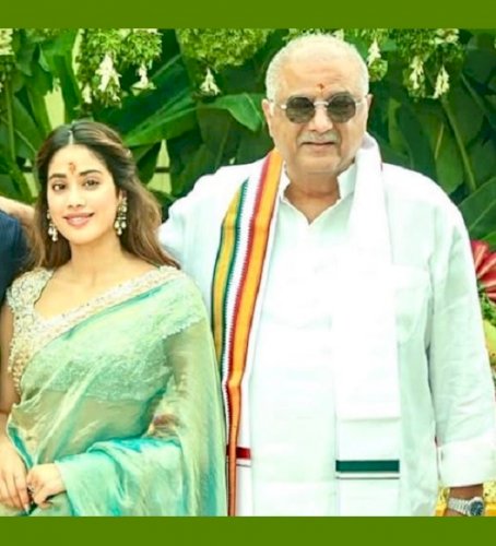 Janhvi Kapoor says 'Wow papa' as Boney Kapoor flaunts his new look
