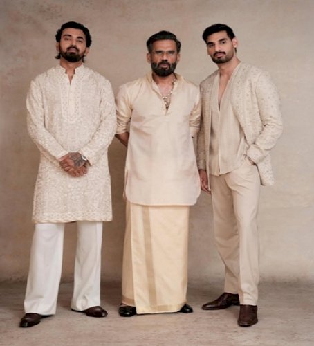 'Sasur-Damad' duo Suniel Shetty and KL Rahul bond over their mutual love for cycling