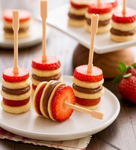 Strawberry Nutella Pancake Stack Delights
