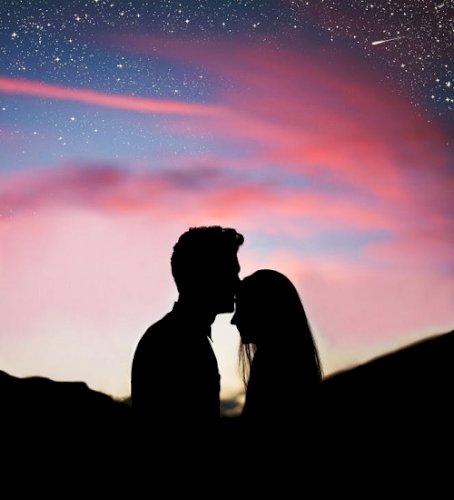 Whispers Beneath the Stars: A Silhouette of Love