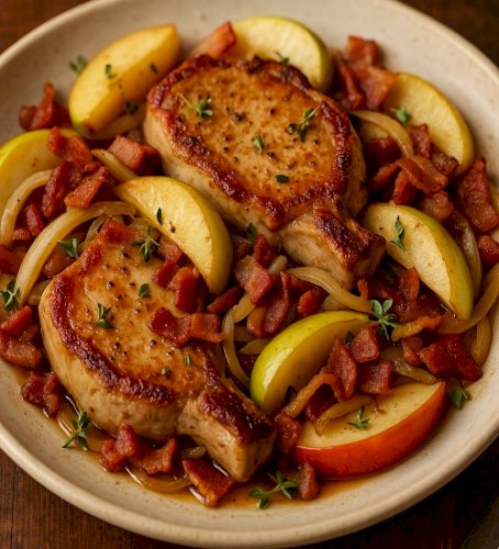 Pork Chops with Apples and Bacon: A Comforting Culinary Classic