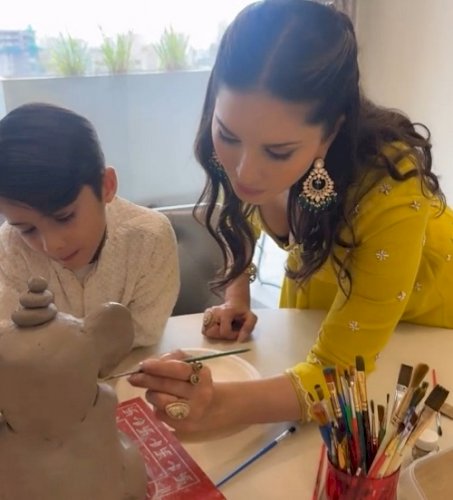 Sunny Leone talks about celebrating Ganeshotsav with kids: Truly priceless