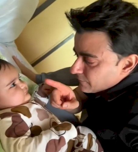 Gautam Rode enjoys a cute fight with his little bundle of joy
