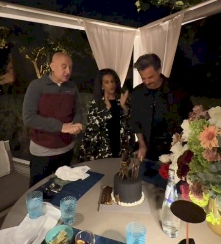 Anupam Kher gives a glimpse into Anil Kapoor’s ‘quiet’ birthday celebration
