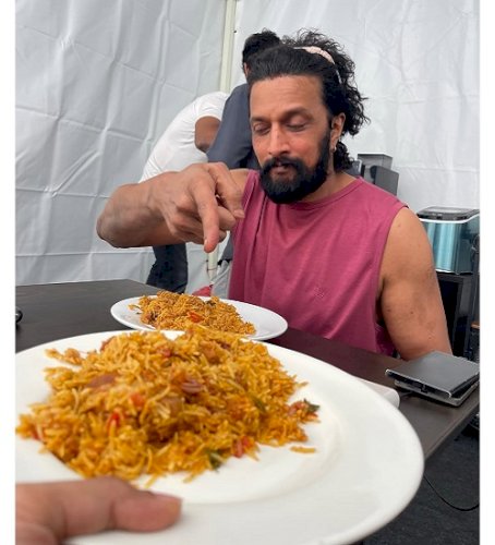 Actress Roshini Prakash tells Kichcha Sudeep: Thank you for the best slow cooked biryani!