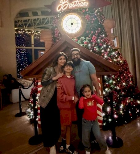 Shilpa Shetty rings in Christmas with family, drops adorable glimpses from celebration