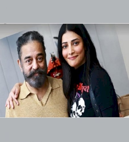 Shruti Haasan says 'It ain't new years without Appa hugs' as she poses with Kamal Haasan