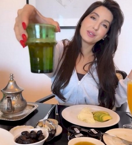 Nora Fatehi teaches the traditional 'Moroccan' style of pouring tea