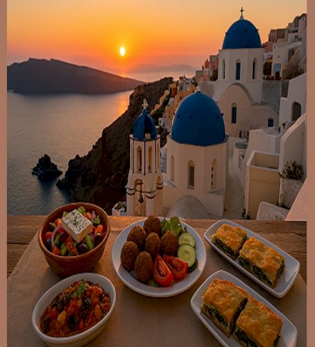 Greece’s Santorini: Sunset Views and Local Cuisine