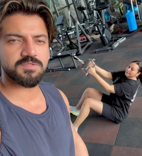 Sonakshi Sinha gets stuck in the middle of her workout, thanks to husband Zaheer Iqbal