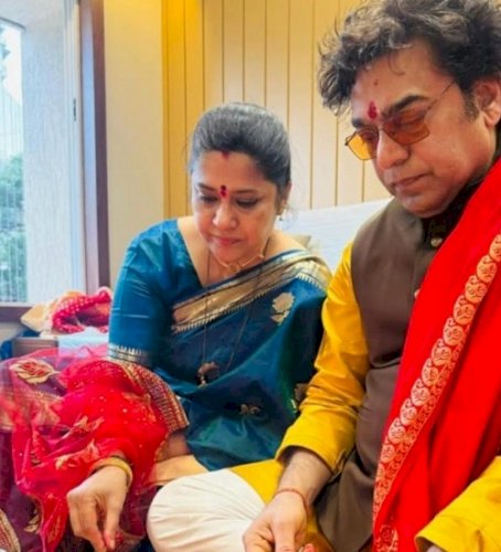 Ashutosh Rana pens heartfelt note for wife Renuka Shahane on 25th anniversary, couple exchange garlands