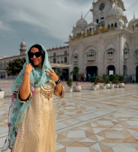 Neha Dhupia dives into authentic chole bhature, seeks blessings at Golden Temple in Amritsar