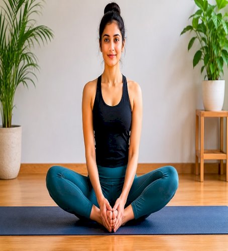 Bhadrasana is effective for mental peace and physical balance, the practice has many benefits.
