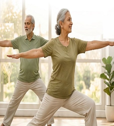 The risk of falling is highest with advancing age; learn how yoga reduces this risk.