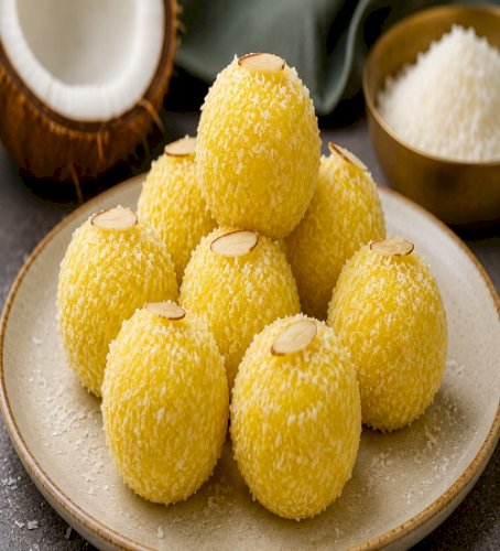Make Soft and Creamy Coconut Ladoos : at Home with Simple Ingredients