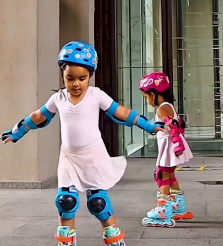 Debinna Bonnerjee reveals her daughters are learning the art of 'getting up again' through skating
