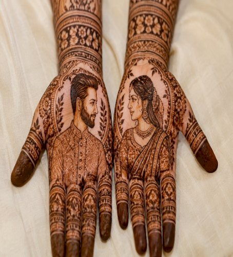 Couple Portrait Mehndi Designs: A Beautiful Way to Tell Your Love Story