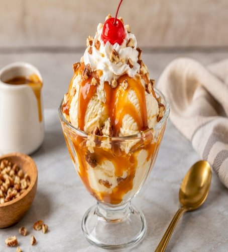 Caramel Sundae: A Creamy Dessert with Irresistible Caramel Flavour