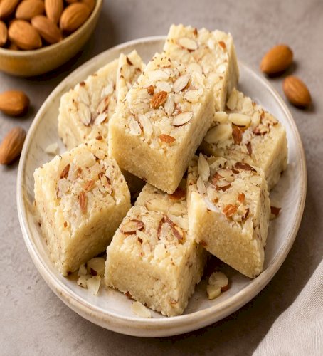Badam Barfi Recipe: Make Rich and Delicious Almond Barfi at Home